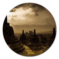 Borobudur Temple  Indonesia Magnet 5  (round) by Sudhe