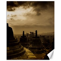 Borobudur Temple  Indonesia Canvas 11  X 14  by Sudhe