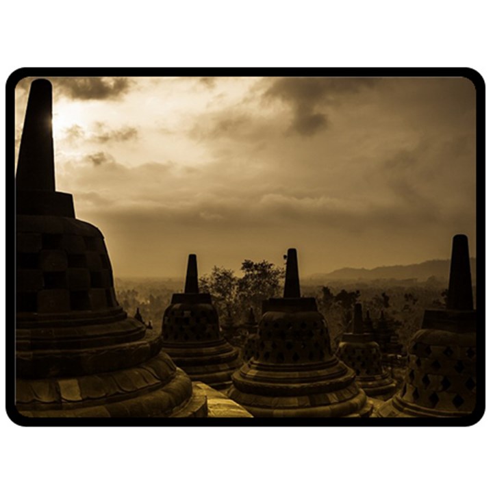 Borobudur Temple  Indonesia Fleece Blanket (Large) 