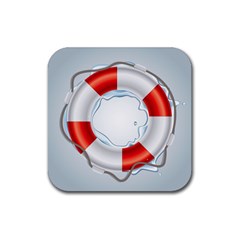 Spare Tire Icon Vector Rubber Coaster (square)  by Sudhe