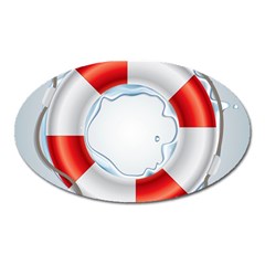 Spare Tire Icon Vector Oval Magnet