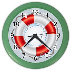 Spare Tire Icon Vector Color Wall Clock by Sudhe