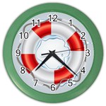 Spare Tire Icon Vector Color Wall Clock Front