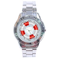 Spare Tire Icon Vector Stainless Steel Analogue Watch by Sudhe