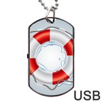 Spare Tire Icon Vector Dog Tag USB Flash (Two Sides) Back