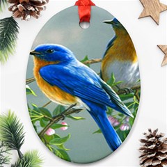 Loving Birds Ornament (oval) by Sudhe