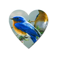 Loving Birds Heart Magnet