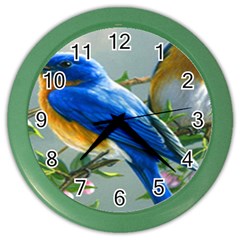 Loving Birds Color Wall Clock