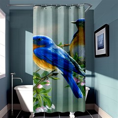 Loving Birds Shower Curtain 36  X 72  (stall)  by Sudhe