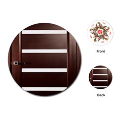 Minimalis Brown Door Playing Cards (round) by Sudhe