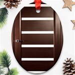 Minimalis Brown Door Oval Ornament (Two Sides) Front