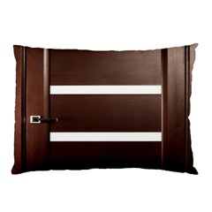 Minimalis Brown Door Pillow Case by Sudhe