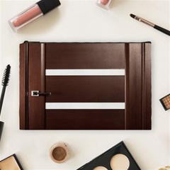 Minimalis Brown Door Cosmetic Bag (large) by Sudhe