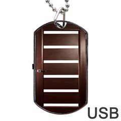 Minimalis Brown Door Dog Tag Usb Flash (two Sides) by Sudhe