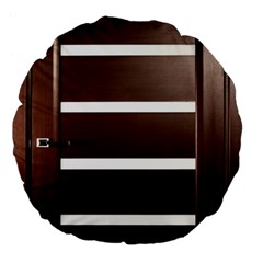 Minimalis Brown Door Large 18  Premium Flano Round Cushions by Sudhe