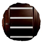 Minimalis Brown Door Large 18  Premium Flano Round Cushions Front