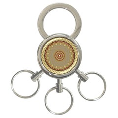 Mandala Art Ornament Pattern 3-ring Key Chains by Sudhe