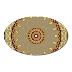 Mandala Art Ornament Pattern Oval Magnet by Sudhe