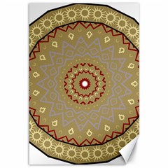 Mandala Art Ornament Pattern Canvas 12  X 18 