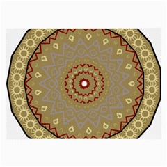 Mandala Art Ornament Pattern Large Glasses Cloth (2-side) by Sudhe