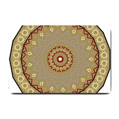 Mandala Art Ornament Pattern Small Doormat  by Sudhe