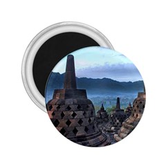 Borobudur Temple  Morning Serenade 2 25  Magnets by Sudhe