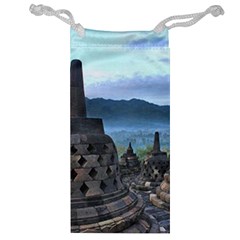 Borobudur Temple  Morning Serenade Jewelry Bag by Sudhe