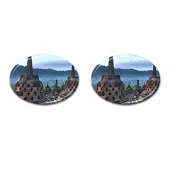 Borobudur Temple  Morning Serenade Cufflinks (oval) by Sudhe