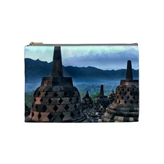 Borobudur Temple  Morning Serenade Cosmetic Bag (medium) by Sudhe