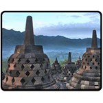 Borobudur Temple  Morning Serenade Fleece Blanket (Medium)  60 x50  Blanket Front