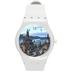 Borobudur Temple  Morning Serenade Round Plastic Sport Watch (M) Front