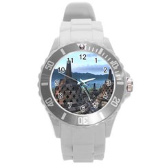 Borobudur Temple  Morning Serenade Round Plastic Sport Watch (l)