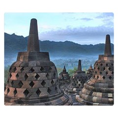 Borobudur Temple  Morning Serenade Double Sided Flano Blanket (small)  by Sudhe