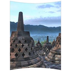 Borobudur Temple  Morning Serenade Back Support Cushion by Sudhe