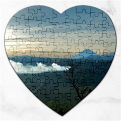 Bromo Caldera De Tenegger  Indonesia Jigsaw Puzzle (heart) by Sudhe