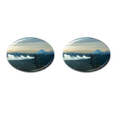 Bromo Caldera De Tenegger  Indonesia Cufflinks (oval) by Sudhe