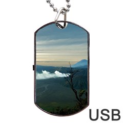 Bromo Caldera De Tenegger  Indonesia Dog Tag Usb Flash (two Sides) by Sudhe