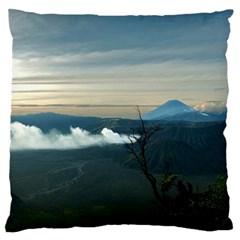 Bromo Caldera De Tenegger  Indonesia Large Flano Cushion Case (one Side) by Sudhe