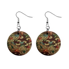 Colorful The Beautiful Of Art Indonesian Batik Pattern Mini Button Earrings by Sudhe