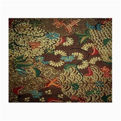 Colorful The Beautiful Of Art Indonesian Batik Pattern Small Glasses Cloth (2-side) by Sudhe