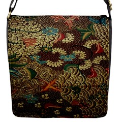 Colorful The Beautiful Of Art Indonesian Batik Pattern Flap Closure Messenger Bag (s) by Sudhe