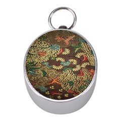 Colorful The Beautiful Of Art Indonesian Batik Pattern Mini Silver Compasses by Sudhe