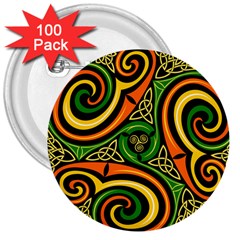 Celtic Celts Circle Color Colors 3  Buttons (100 Pack)  by Sudhe