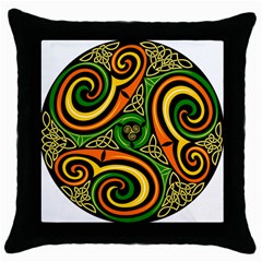 Celtic Celts Circle Color Colors Throw Pillow Case (black) by Sudhe