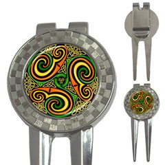 Celtic Celts Circle Color Colors 3-in-1 Golf Divots by Sudhe