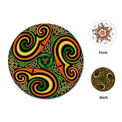 Celtic Celts Circle Color Colors Playing Cards (round) by Sudhe