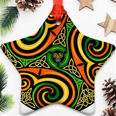 Celtic Celts Circle Color Colors Star Ornament (two Sides) by Sudhe