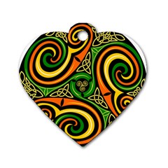 Celtic Celts Circle Color Colors Dog Tag Heart (one Side)