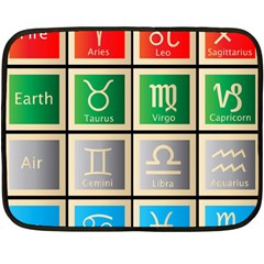 Set Of The Twelve Signs Of The Zodiac Astrology Birth Symbols Fleece Blanket (mini) by Sudhe