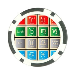 Set Of The Twelve Signs Of The Zodiac Astrology Birth Symbols Poker Chip Card Guard (10 Pack) by Sudhe